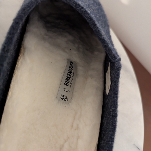 Birkenstock Zermatt Navy Wool Clogs - Mens 11 - Picture 4 of 4